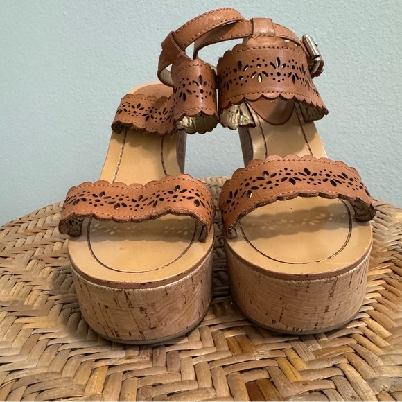 Coach Laser Cut Gena Wedge Sandal Size 7 - Picture 7 of 15